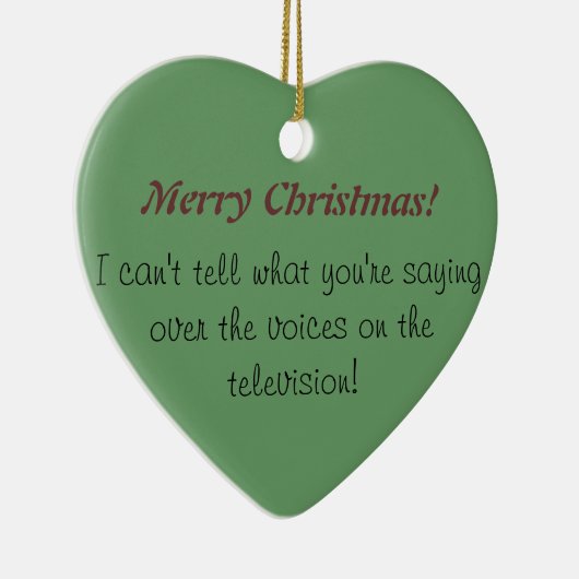 Ornement En Céramique Sourd fâché : Conscience sourde de Noël (Droite)