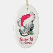 Ornement En Céramique Souris pour bébé Noël (Droite)