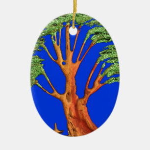Ornement En Céramique Sous le ciel bleu : La collection d'arbres Acacia