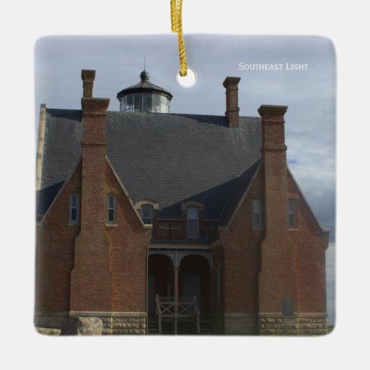 Ornement En Céramique Southeast Light Lighthouse Ornament  (Devant)