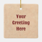 Ornement En Céramique Southwest Festive Chile Wreath Window Personalized (Dos)