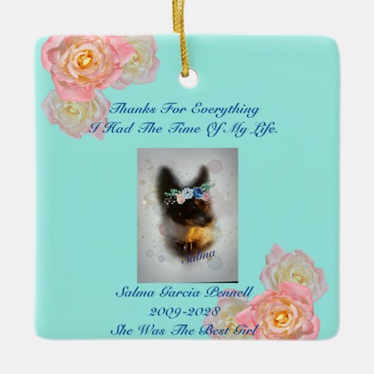 Ornement En Céramique Souvenez-vous de mon souvenir (Devant)