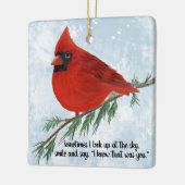 Ornement En Céramique Souvenir du Cardinal Holiday (Gauche)