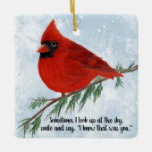 Ornement En Céramique Souvenir du Cardinal Holiday (Devant)