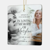 Ornement En Céramique Souvenir élégant dans l'amour mémoire Noël (Gauche)