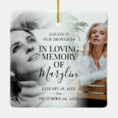 Ornement En Céramique Souvenir élégant dans l'amour mémoire Noël (Dos)