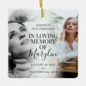 Ornement En Céramique Souvenir élégant dans l'amour mémoire Noël (Devant)