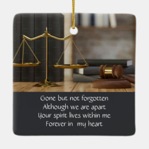Ornement En Céramique Souvenir Mémorial Avocat Droit Juridique