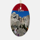Ornement En Céramique Souvenir personnalisable de Mt Rushmore (Droite)