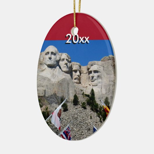 Ornement En Céramique Souvenir personnalisable de Mt Rushmore (Gauche)
