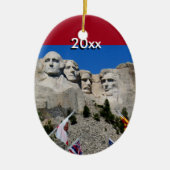 Ornement En Céramique Souvenir personnalisable de Mt Rushmore (Devant)