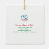 Ornement En Céramique Souvenirs de Noël à Field (Dos)