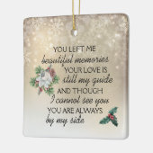 Ornement En Céramique Souvenirs de Noël, Mémorial Loved One (Gauche)
