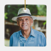 Ornement En Céramique Souvenirs de Noël, Mémorial Loved One (Dos)