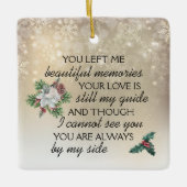 Ornement En Céramique Souvenirs de Noël, Mémorial Loved One (Devant)