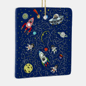 Ornement En Céramique Space Cat Maze Jeu pour enfants (Droite)