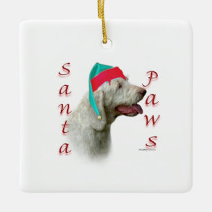 Ornement En Céramique Spinone Italiano Père Noël Paws