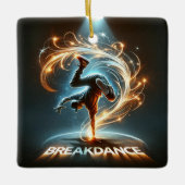 Ornement En Céramique "Spotlight Groove" - dansant sous les projecte (Devant)