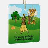 Ornement En Céramique SS. Andrew & Jude avec 2 Golfeuses (Droite)