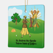 Ornement En Céramique SS. Andrew & Jude avec 2 Golfeuses (Gauche)