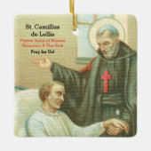 Ornement En Céramique St. Camillus Comforting an Invalid (M 021) (Devant)