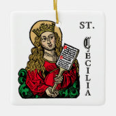 Ornement En Céramique St. Cecilia avec Hymn Board (Nuremberg) (Devant)