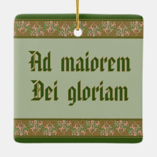 Ornement En Céramique St. Ignatius Loyola (BK 050 ; devise latine) (Dos)