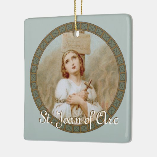 Ornement En Céramique St. Jeanne d'Arc brûlé à l'emprise (BF 01) (Gauche)