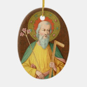 Ornement En Céramique St. Joseph (SAU 35) Oval (Devant)
