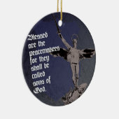 Ornement En Céramique St Michael - saint patron des policiers (Droite)