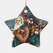 ORNEMENT EN CÉRAMIQUE ST. NICK DANS LA COUVERTURE TEDDY BEAR, NOËL TEDDI (Devant)