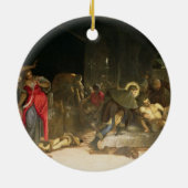 Ornement En Céramique St Roch traitant la peste (Dos)