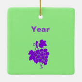 Ornement En Céramique St. Urho's Day Silhouette Ornament (Dos)