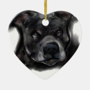 Ornement En Céramique Staffordshire Terrier Américain