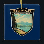 Ornement En Céramique Stanley Park Vancouver Canada Travel Art Vintage<br><div class="desc">Stanley Park dans un style vectoriel. Premier parc de Vancouver,  avec ses jardins toujours florissants,  ses zones côtières immaculées et ses quelques 500 000 cèdres,  sapins et pruches.</div>