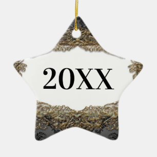 Ornement En Céramique Star Bright Premier Noël