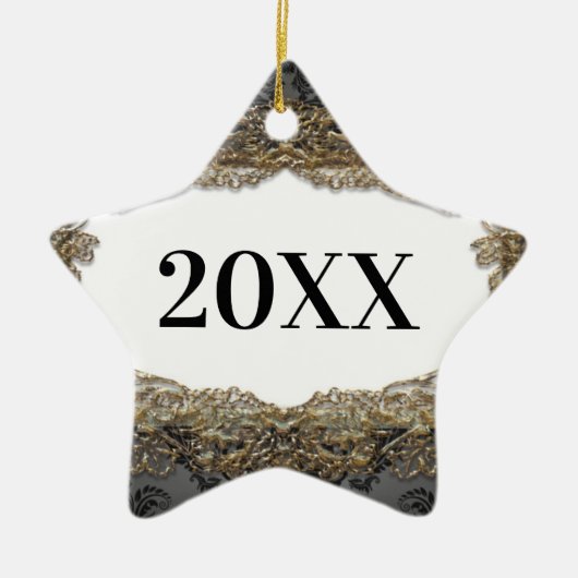 Ornement En Céramique Star Bright Premier Noël (Devant)