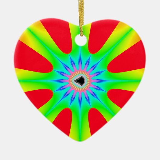 Ornement En Céramique Star Christmas Fractal (Devant)