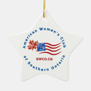 Ornement En Céramique Star de Noël AWCO