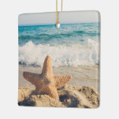 Ornement En Céramique Starfish sur une plage de sable Photo (Gauche)