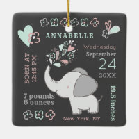 Statistiques de naissance d'un éléphant mignon Noë