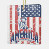 Ornement En Céramique Statue de l'Amérique de la Liberté - Terre des Lib (Gauche)