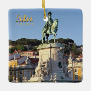 Ornement En Céramique Statue équestre du roi José I, Lisbonne
