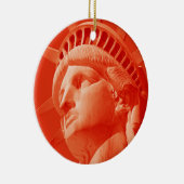 Ornement En Céramique Statue rouge de la Liberté (Droite)