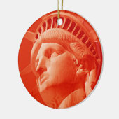 Ornement En Céramique Statue rouge de la Liberté (Gauche)