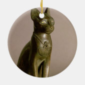 Ornement En Céramique Statuette d'un chat représentant la déesse Bastet (Dos)