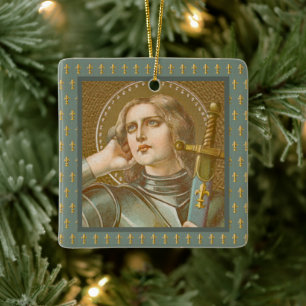 Ornement En Céramique Ste Jeanne d'Arc (JM 28)