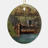 Ornement En Céramique Steampunk - Dirigeable - L'Arche de Noé originale (Gauche)
