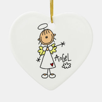 Ornement En Céramique Stick Figure Angel T-shirts et cadeaux