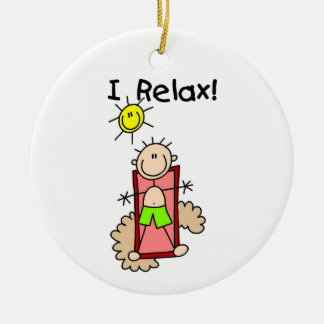 Ornement En Céramique Stick Figure Boy I Relax